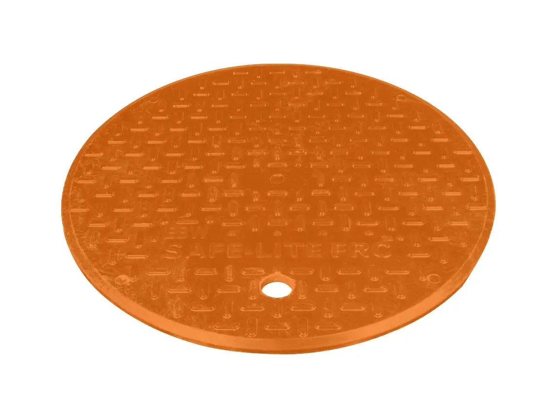 EBW&#xAE;&#x20;12&quot;&#x20;Manhole&#x20;Replacement&#x20;Cover&#x20;Composite&#x20;Lid,&#x20;ORANGE
